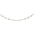 Sterling Silver RH-plated w/Rose-tone Religious 18in w/1in ext Necklace