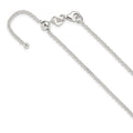 Sterling Silver Polished 1.85mm Rolo Adjustable Necklace
