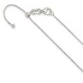 Sterling Silver Polished .95mm Snake Adjustable Necklace