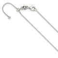 Sterling Silver Polished .90mm Box Adjustable Necklace