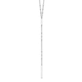 Sterling Silver Rhod-plated Beads/Vertical Bar w/ 1in ext. Y-Necklace