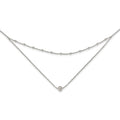 Sterling Silver Polished Beaded w/4 in ext Choker