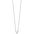 Sterling Silver RH-plated CZ/Cross/FWC Pearl w/2in ext Necklace