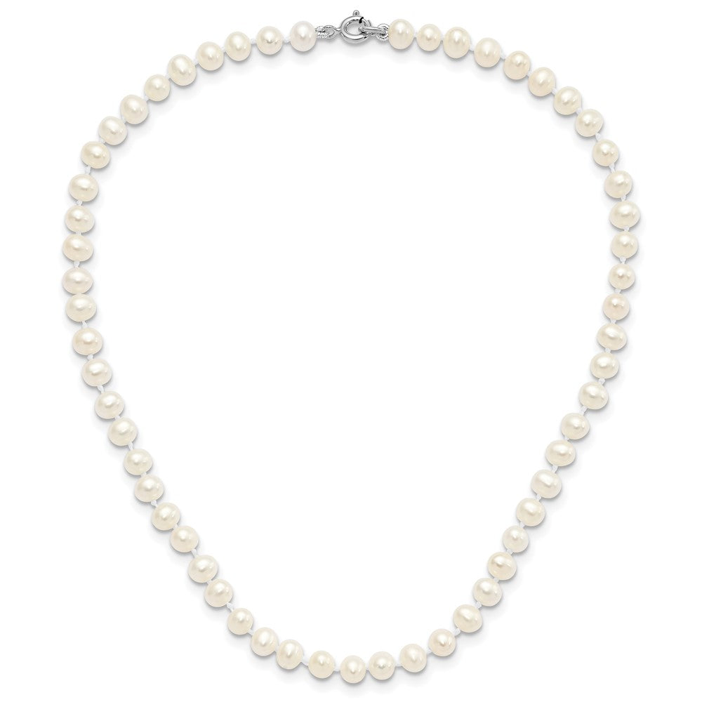 SS Madi K RH-pltd 5-6mm FWC Pearl Necklace, Bracelet & Earrring Set