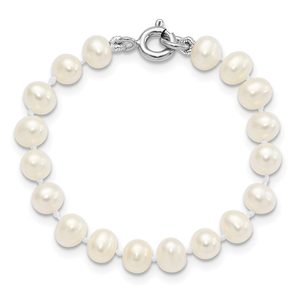 SS Madi K RH-pltd 5-6mm FWC Pearl Necklace, Bracelet & Earrring Set