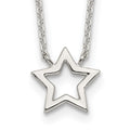 Sterling Silver Cut-Out Star Pendant Necklace
