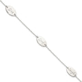 Sterling Silver Polished Live Laugh Love Station 7.5 Inch Bracelet