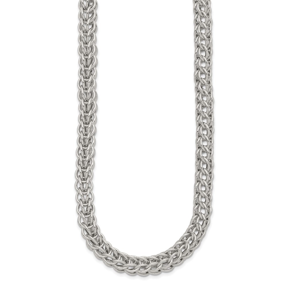 Sterling Silver Polished Fancy Circle Link Bracelet