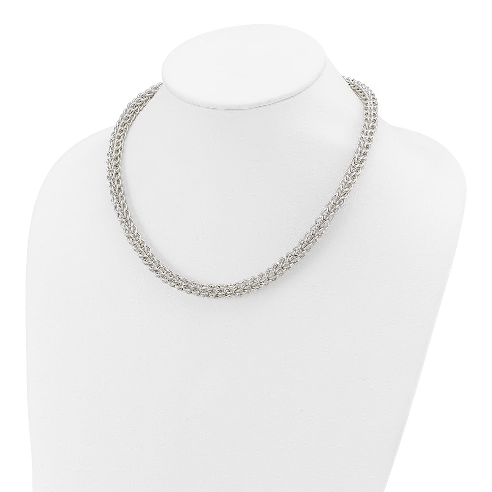 Sterling Silver Polished Fancy Circle Link Bracelet