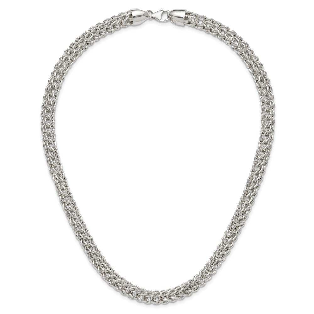 Sterling Silver Polished Fancy Circle Link Bracelet