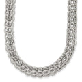 Sterling Silver Polished Fancy Circle Link Bracelet