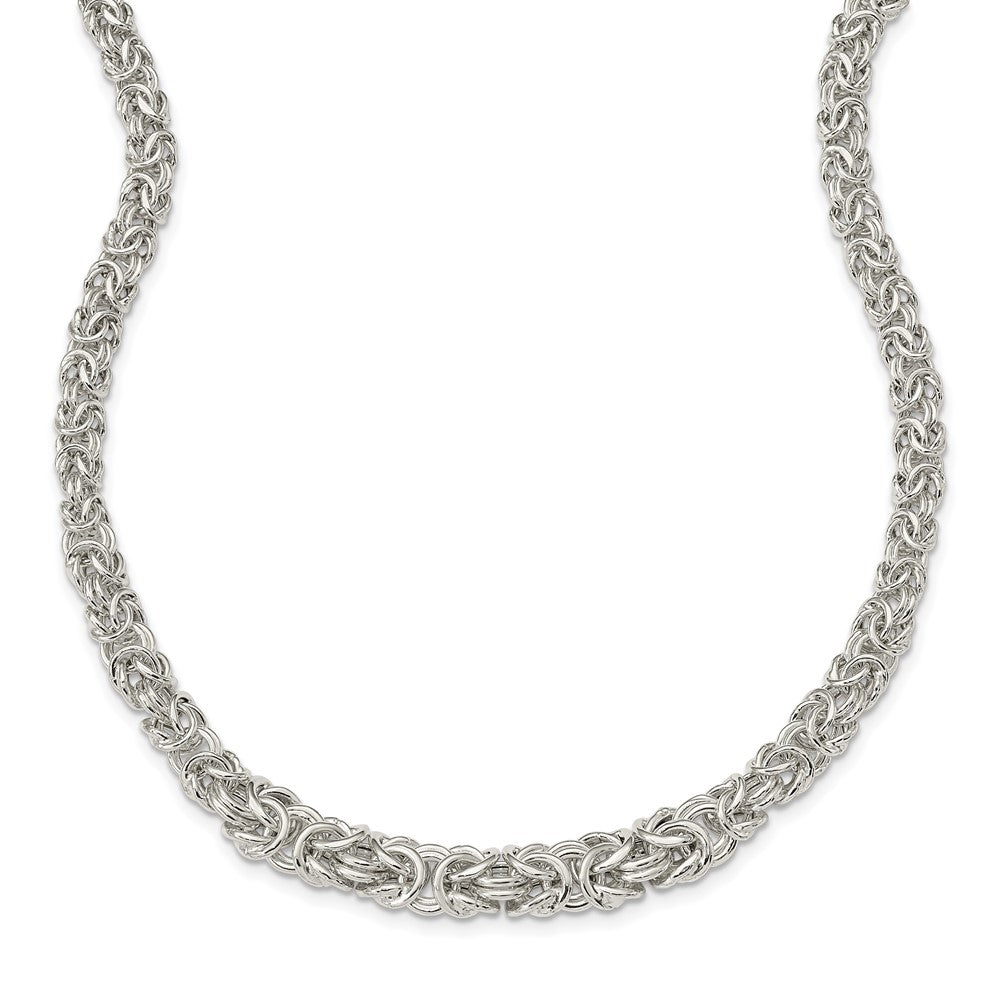 Sterling Silver Polished Byzantine Link Bracelet