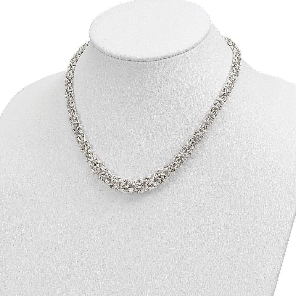 Sterling Silver Polished Byzantine Link Bracelet
