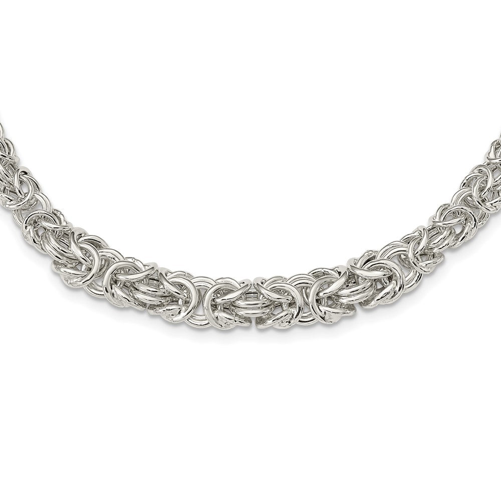 Sterling Silver Polished Byzantine Link Bracelet