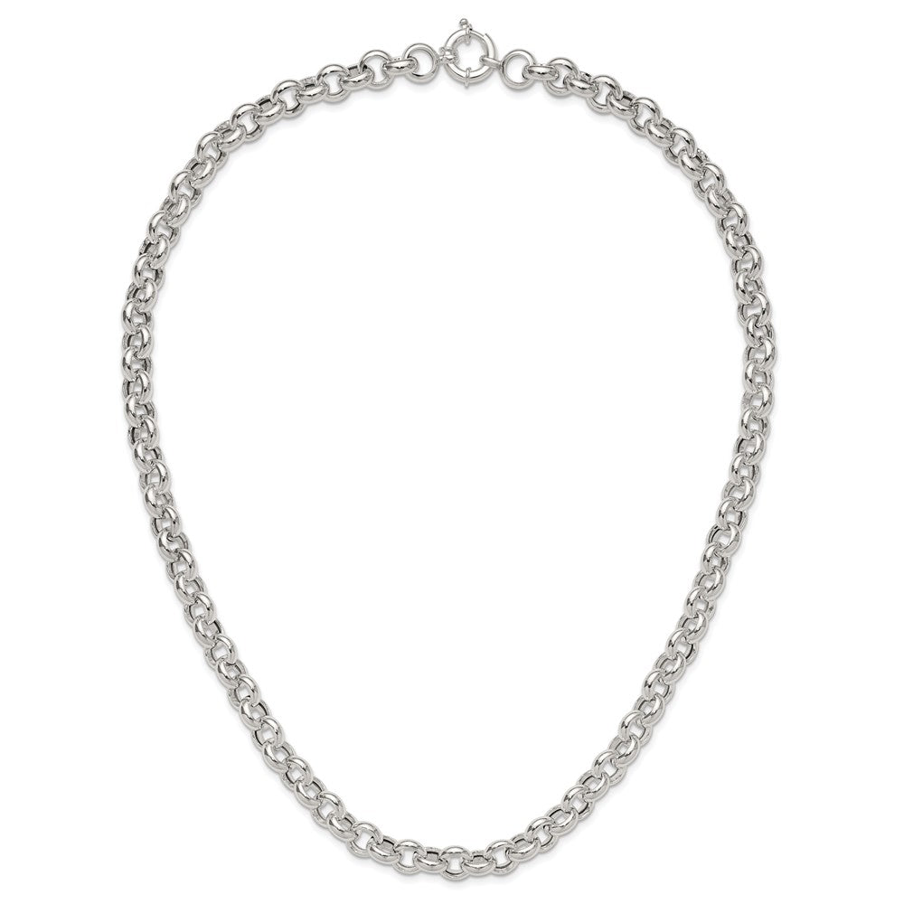 Sterling Silver Polished Fancy Link Necklace