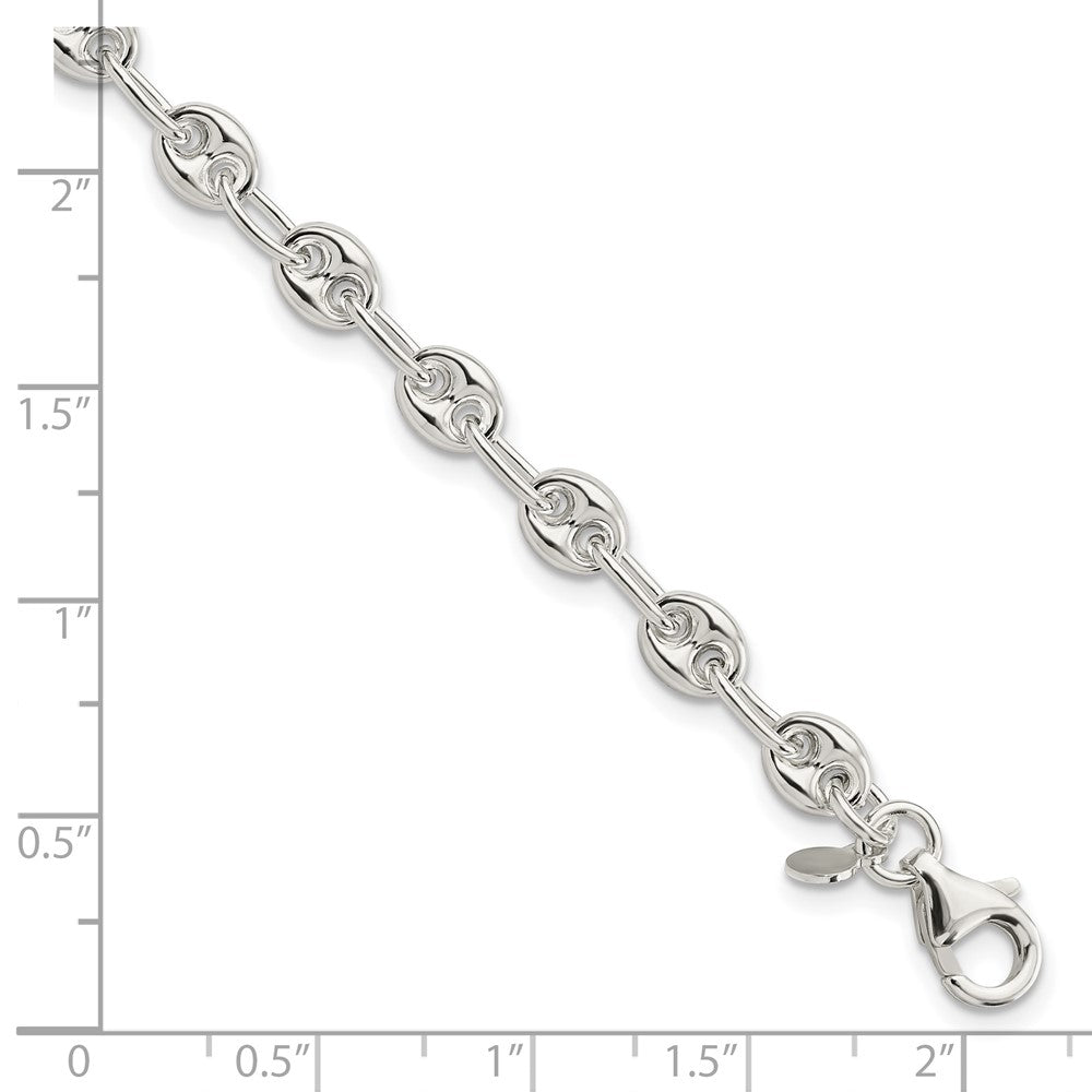 Sterling Silver Polished Fancy Link Necklace