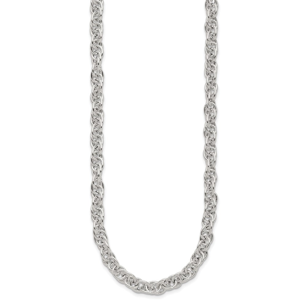 Sterling Silver Polished Fancy Link Necklace