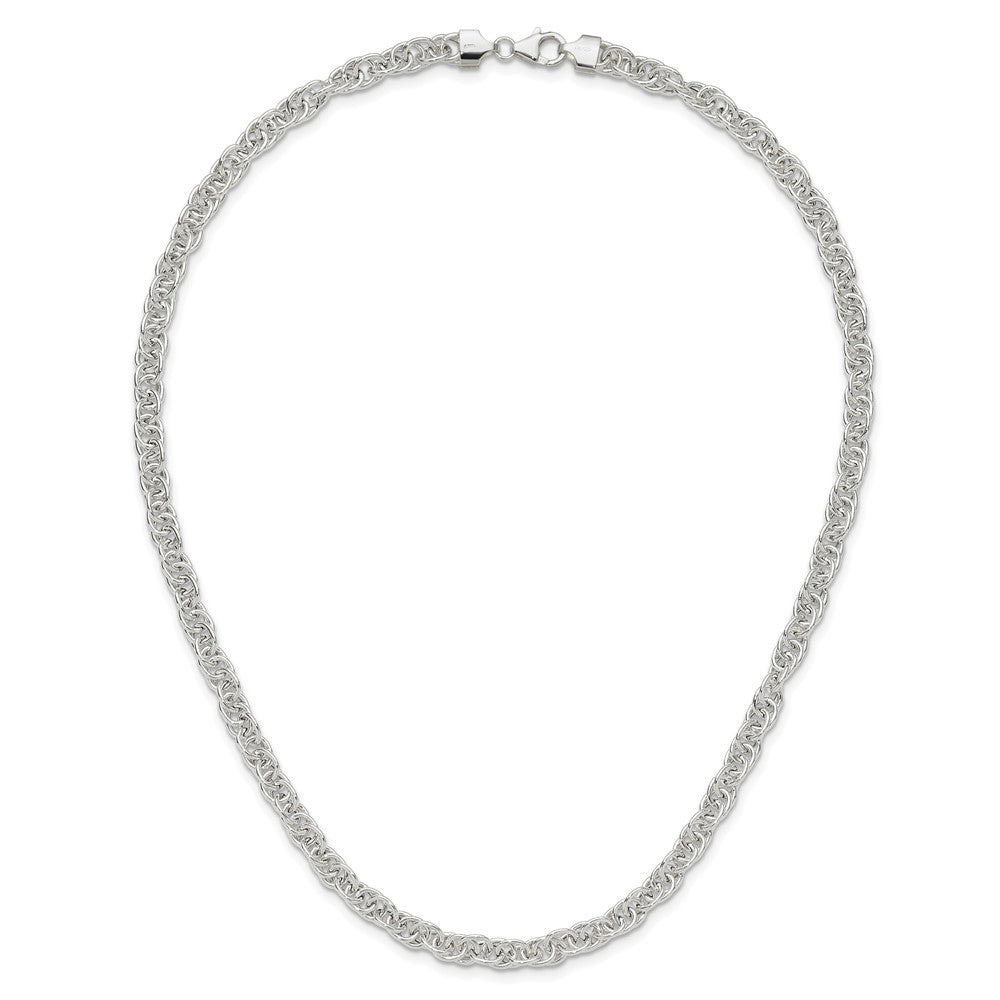 Sterling Silver Polished Fancy Link Necklace