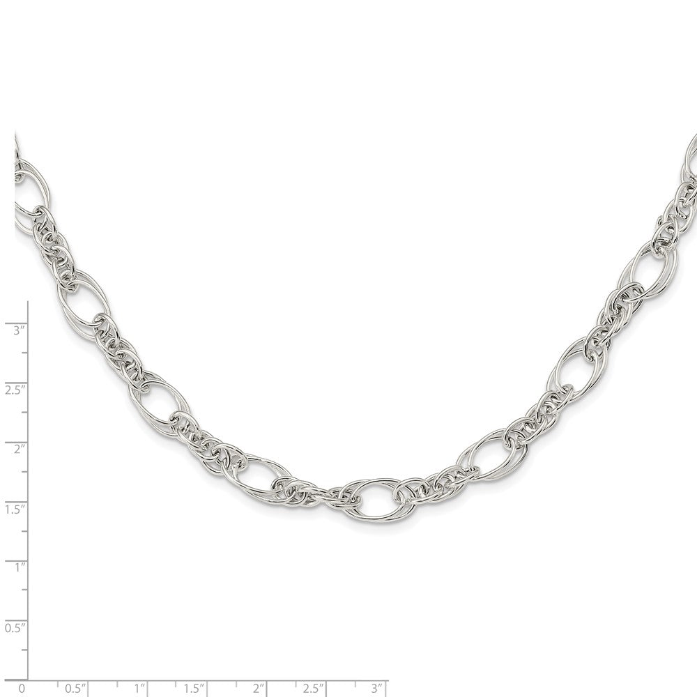 Sterling Silver Polished Fancy Link Bracelet