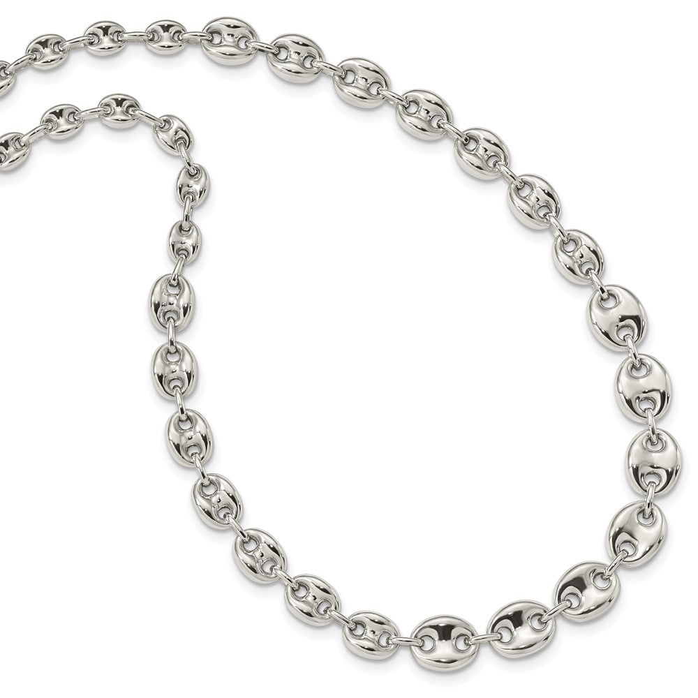 Sterling Silver Polished Fancy Link Necklace