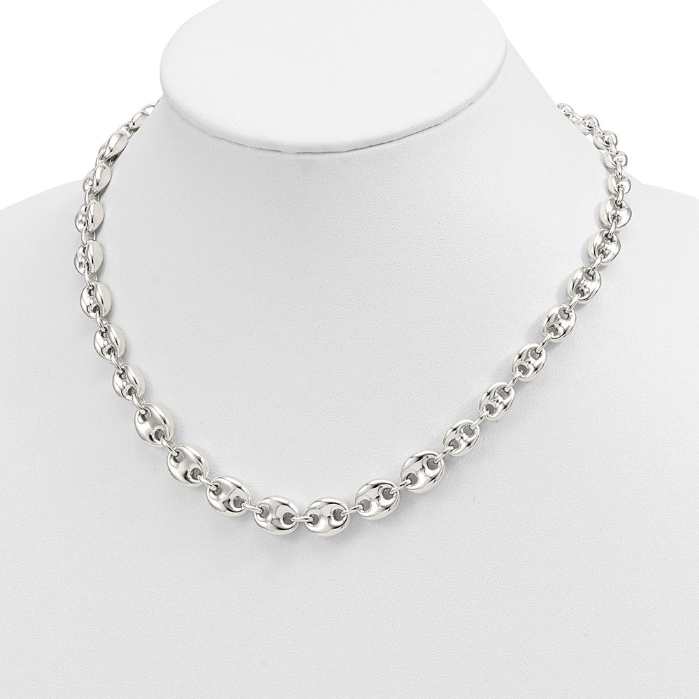 Sterling Silver Polished Fancy Link Necklace