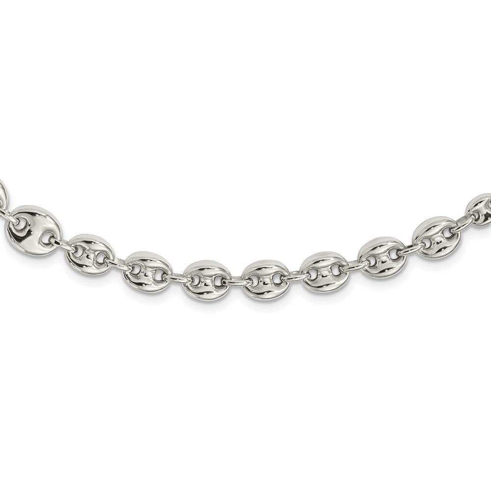 Sterling Silver Polished Fancy Link Necklace
