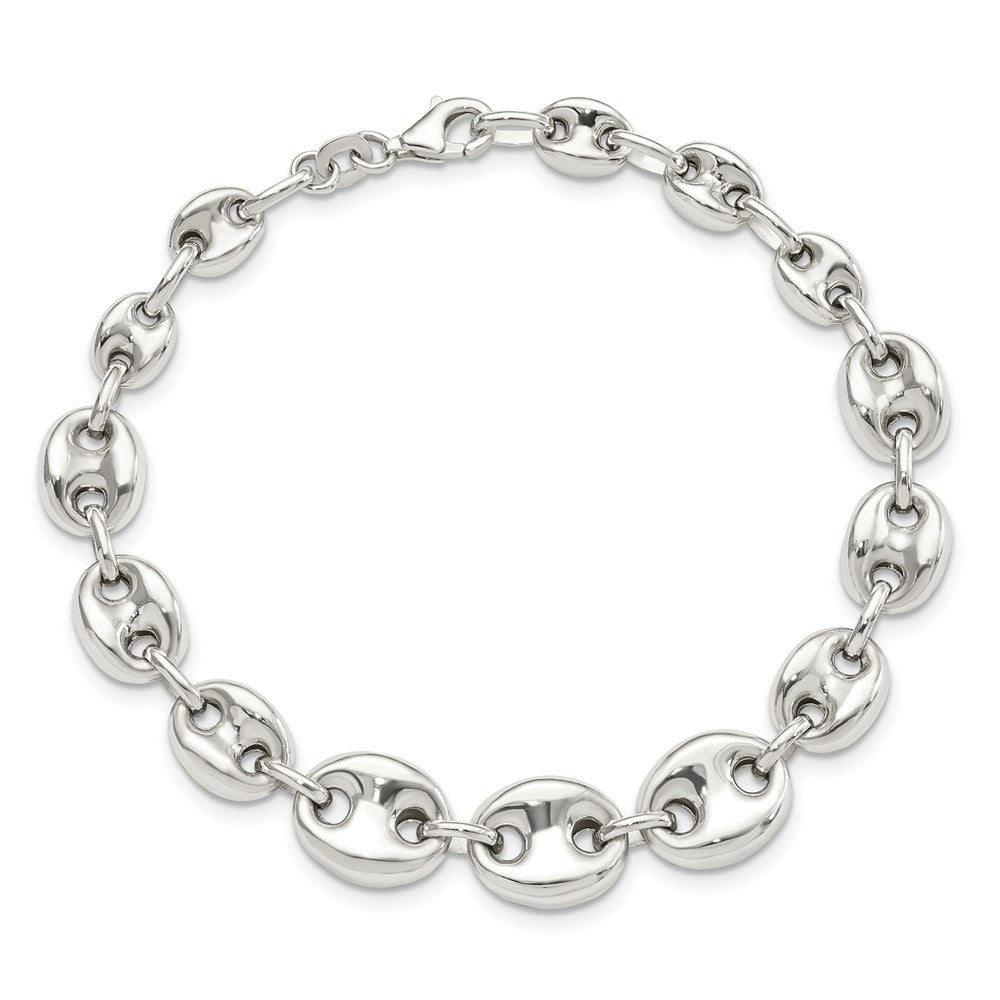 Sterling Silver Polished Fancy Link Necklace