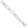 Sterling Silver Polished D/C Fancy Link Bracelet