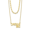 Sterling Silver Gold-tone Dream Big Double Necklace