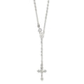 Sterling Silver Rhodium-plated Polished w/ Clasp Rosary