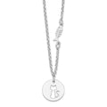 Sterling Silver Rhodium-plated Polish and Lasered Bead Necklace