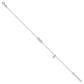 Sterling Silver Rhodium-plated CZ Infinity 9in Plus 1in ext. Anklet