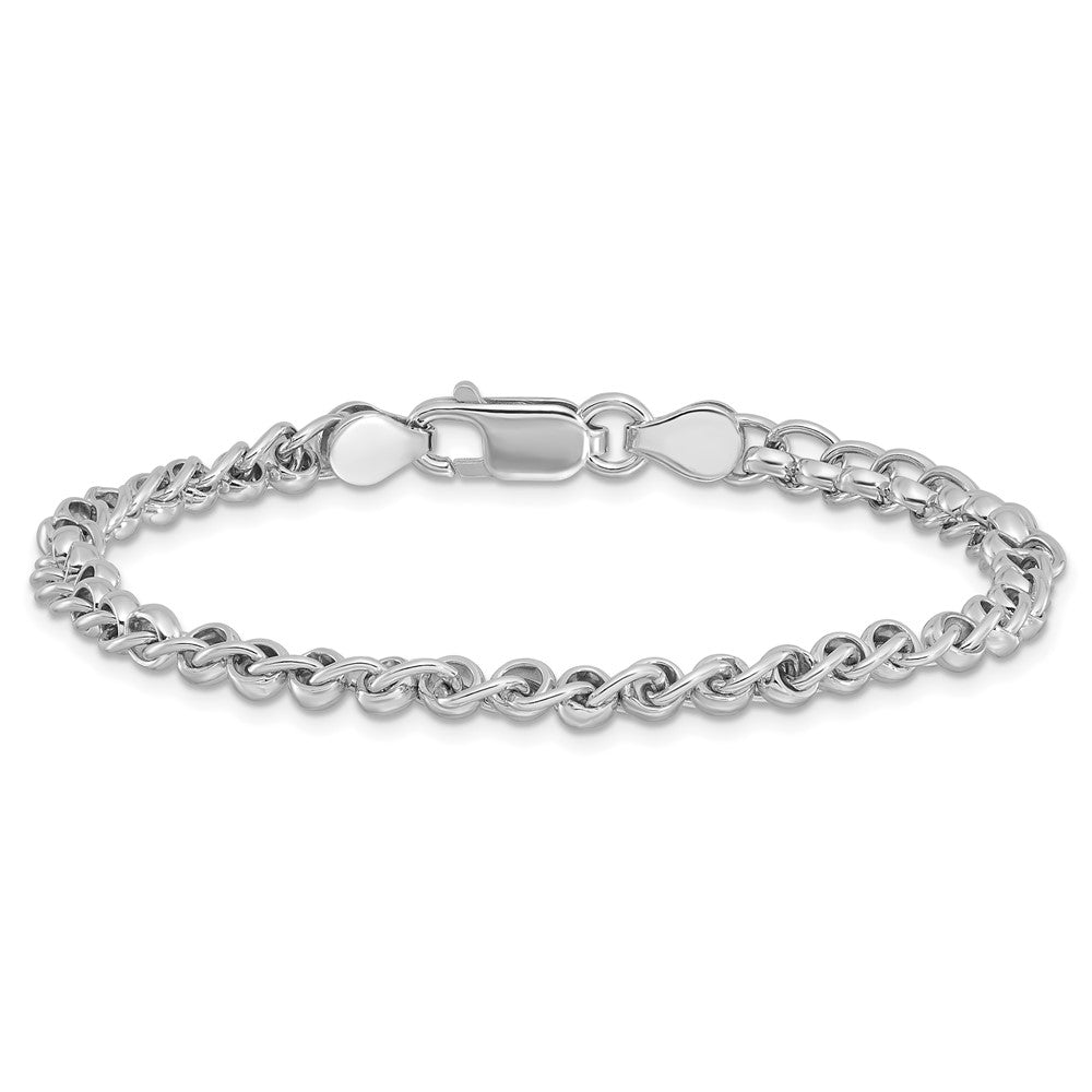 Sterling Silver Rhodium-plated Fancy Link Bracelet