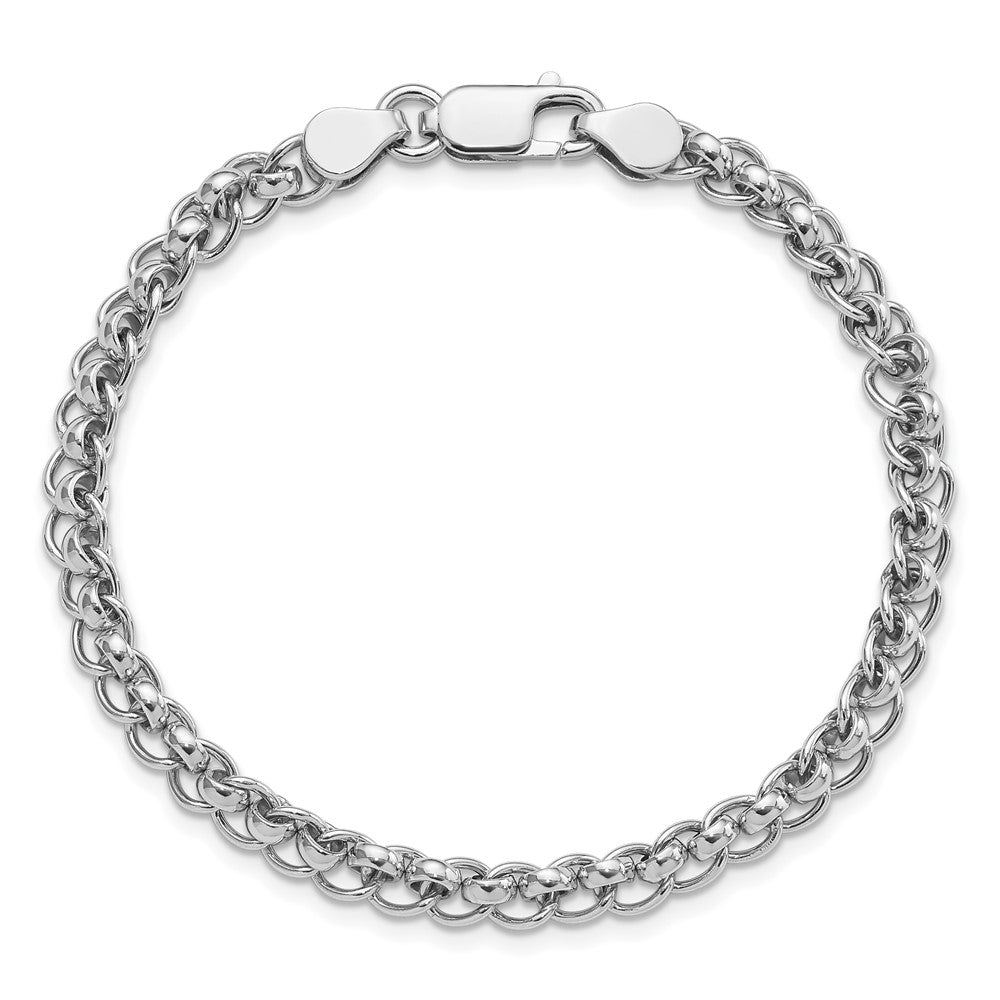 Sterling Silver Rhodium-plated Fancy Link Bracelet