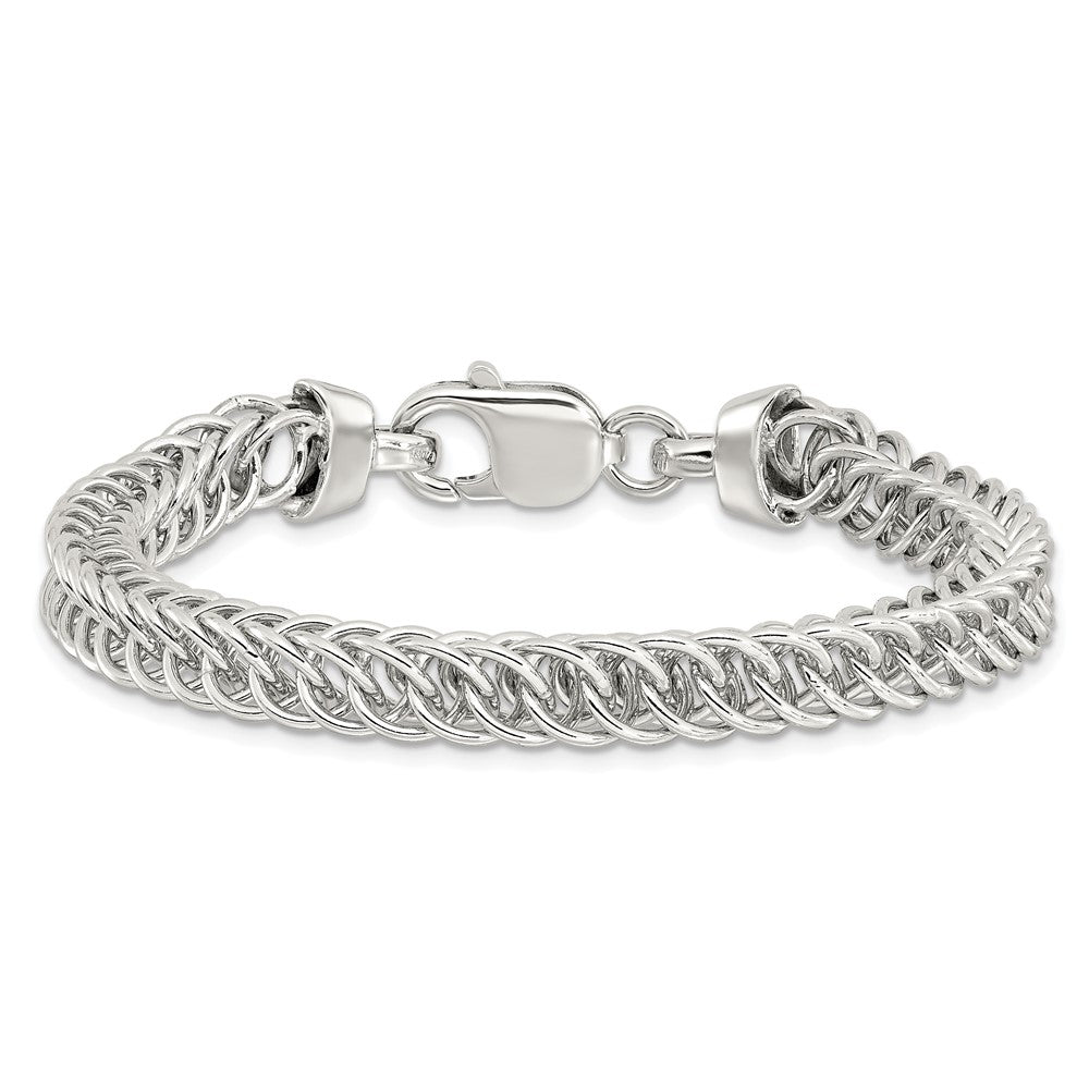 Sterling Silver Rhodium-plated Fancy Link Bracelet