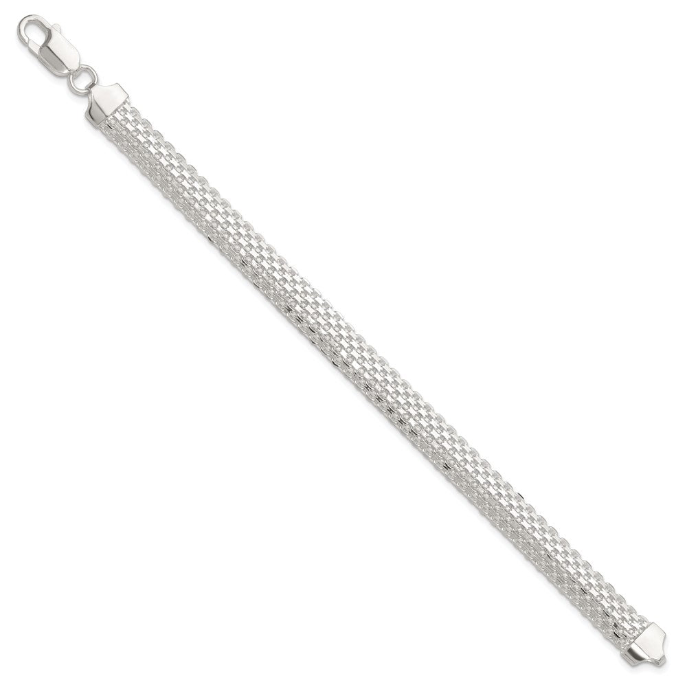 Sterling Silver Polished 8.5mm Bismark 7in Bracelet