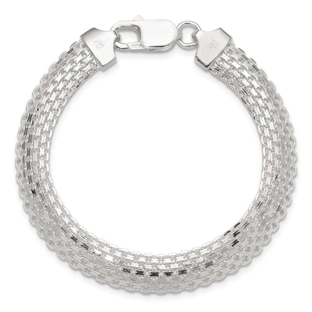 Sterling Silver Polished 8.5mm Bismark 7in Bracelet