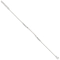Sterling Silver Rhodium-plated CZ 7in w/1in ext. ID Bracelet