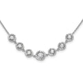 Pure Fire Sterling Silver Rhod-plated Fancy CZ w/ ext Bracelet