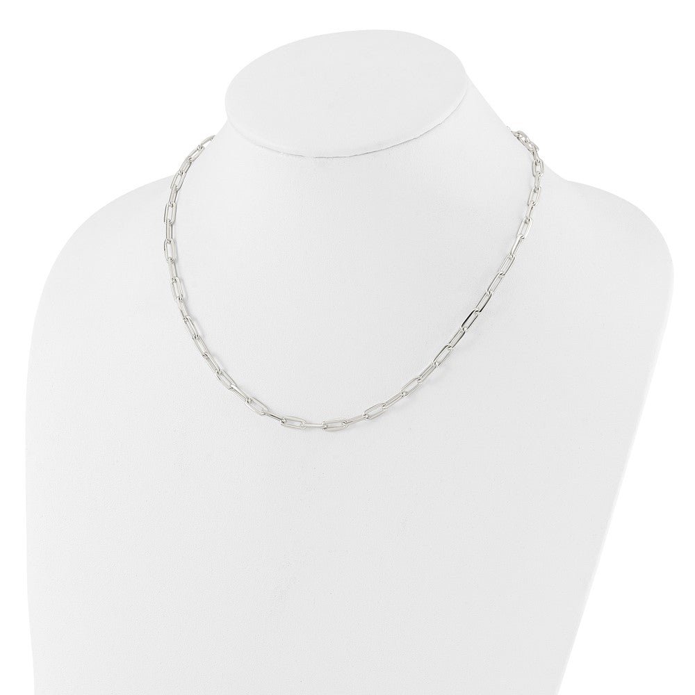Sterling Silver 4.2mm Paperclip Link w/ ext Necklace