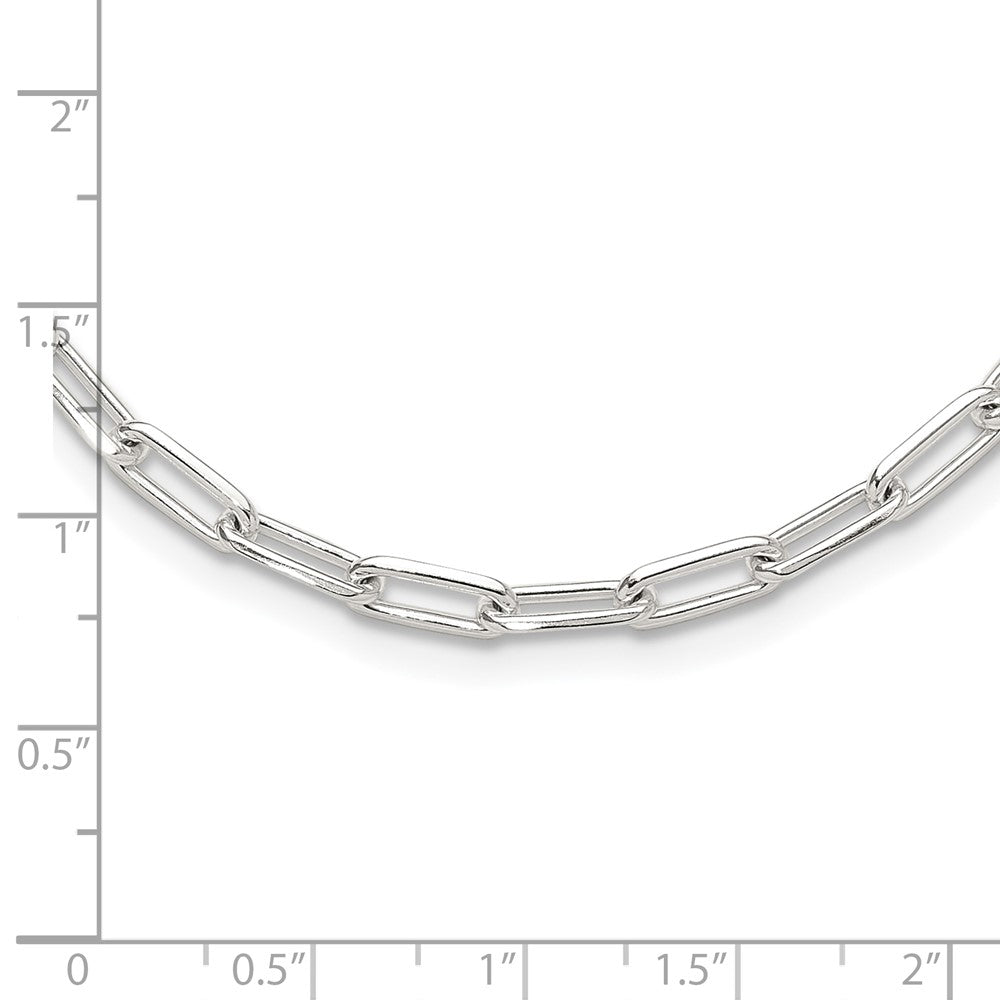 Sterling Silver 4.2mm Paperclip Link w/ ext Necklace