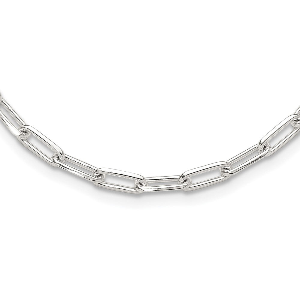 Sterling Silver 4.2mm Paperclip Link w/ ext Necklace