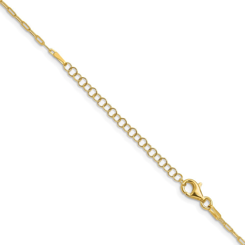 Sterling Silver Gold-plated 1.65mm Paperclip Link 16in w/2in ext Necklace