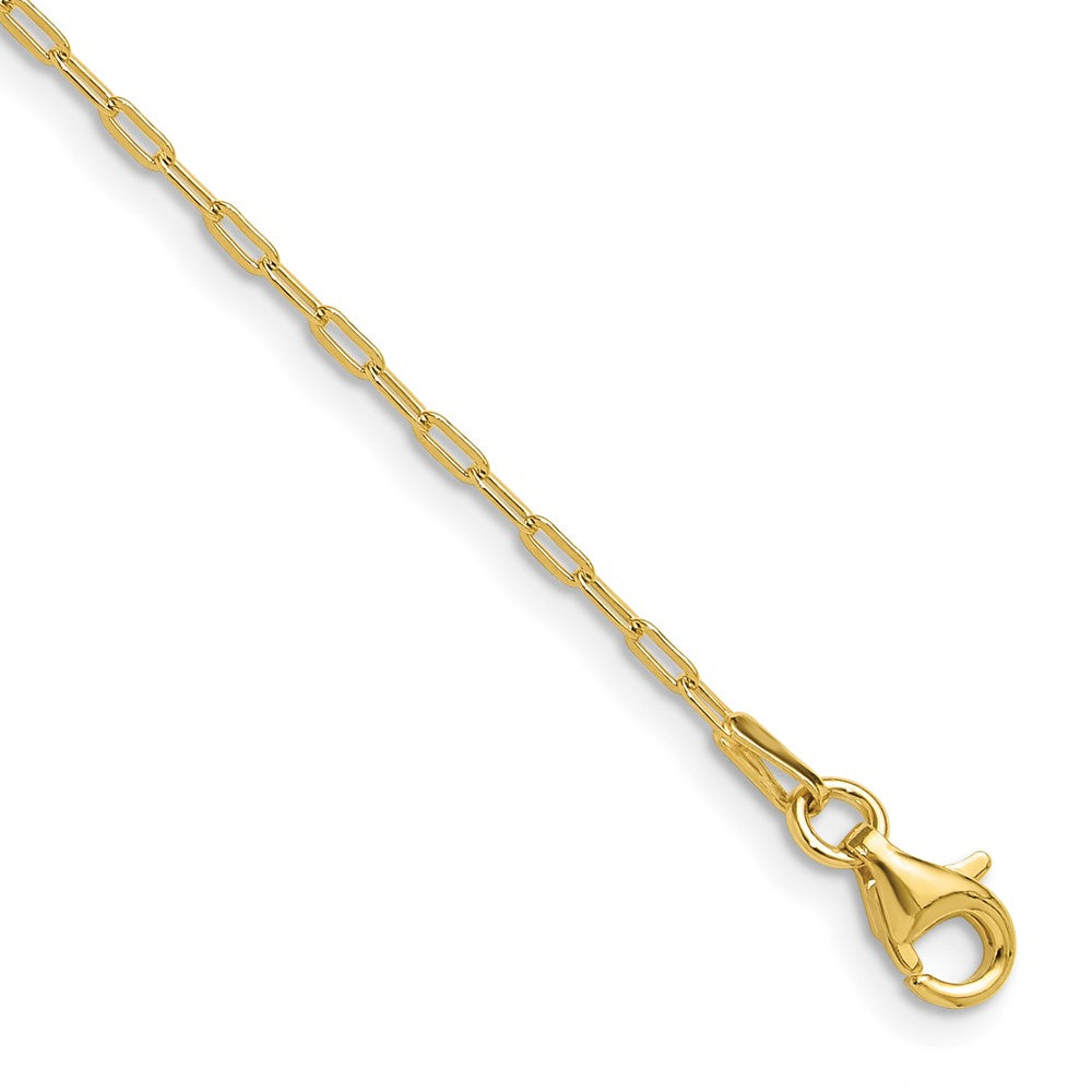 Sterling Silver Gold-plated 1.65mm Paperclip Link 16in w/2in ext Necklace