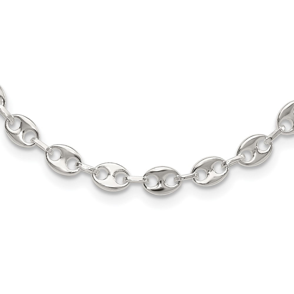 Sterling Silver Rhodium-plated w/. ext. Fancy Link Bracelet