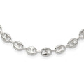 Sterling Silver Rhodium-plated w/. ext. Fancy Link Bracelet