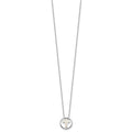 Sterling Silver RH-plated Created Opal Inlay Cross 16in w/2in ext Necklace