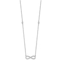 Sterling Silver Rhodium-plated CZ Infinity Symbol 18in w/2in ext. Necklace