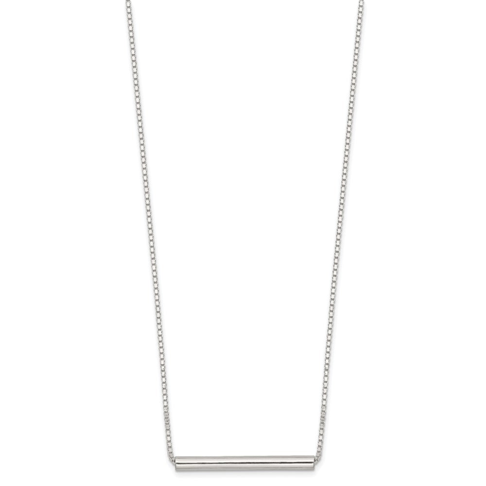 Sterling Silver Polished Slide Bar Necklace