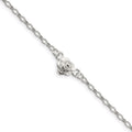 Sterling Silver Flower Charm Anklet